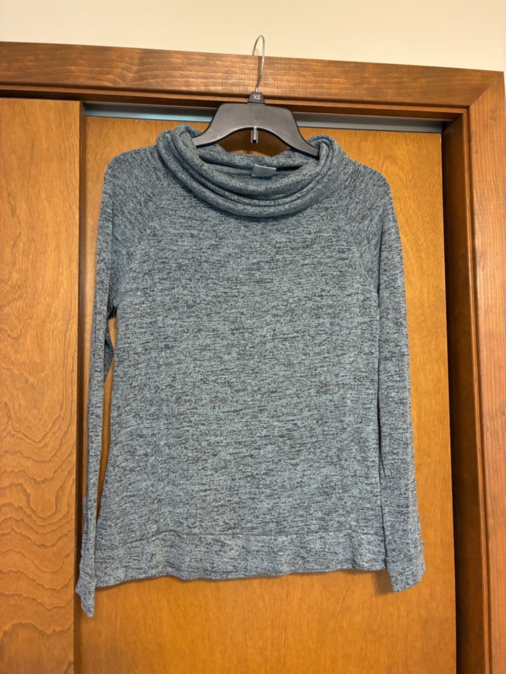 Heathered Gray Cowl Neck Pullover Sweater